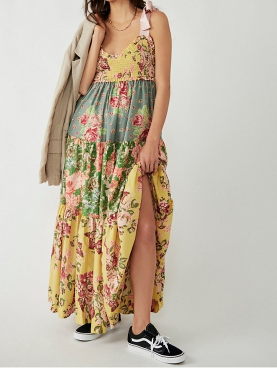 Free People Bluebell Maxi Dress Sz Med - Picture 2 of 7